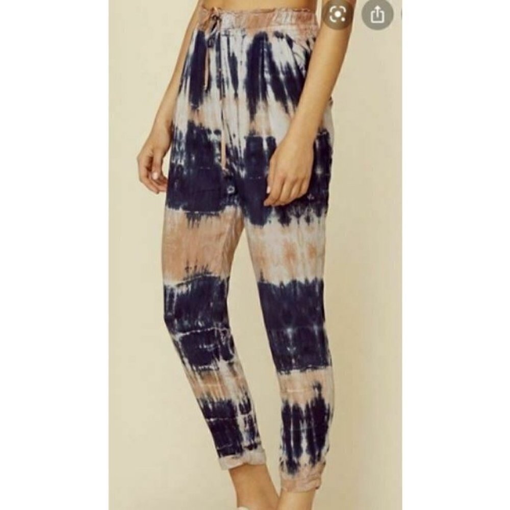 New Blue Life Rayon Lena Pant Womens XS Tie Dye
